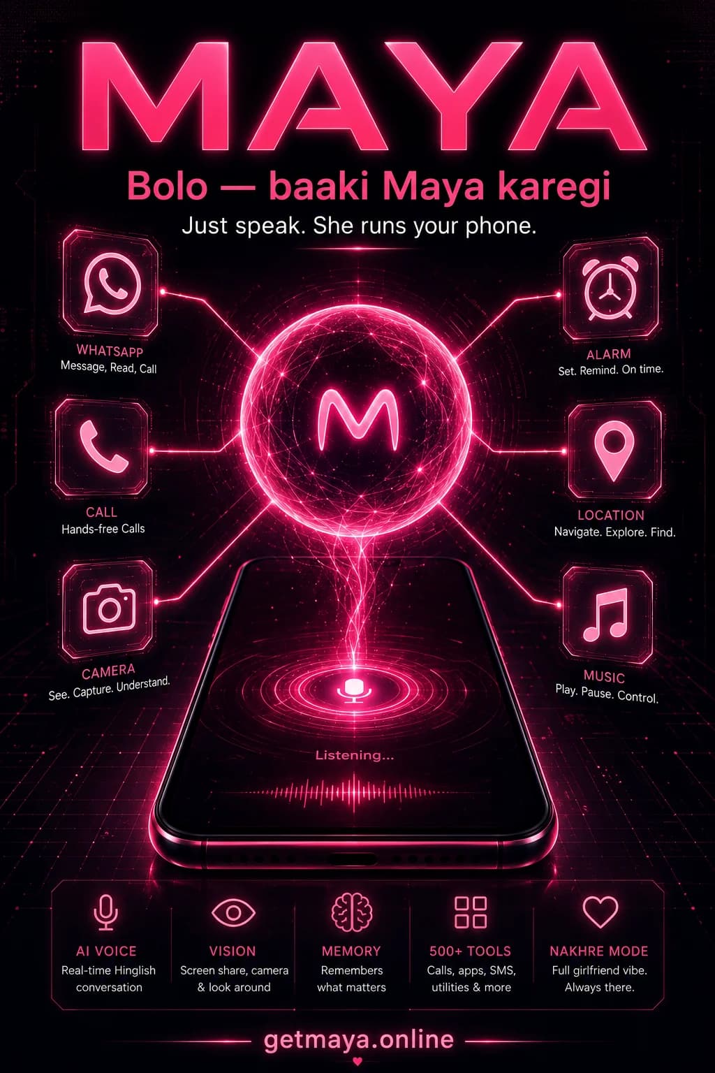 Maya Ai for Android — just speak, it runs your phone
